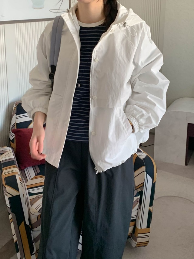 (即納) AREING / Some hood blouson jumper 2color