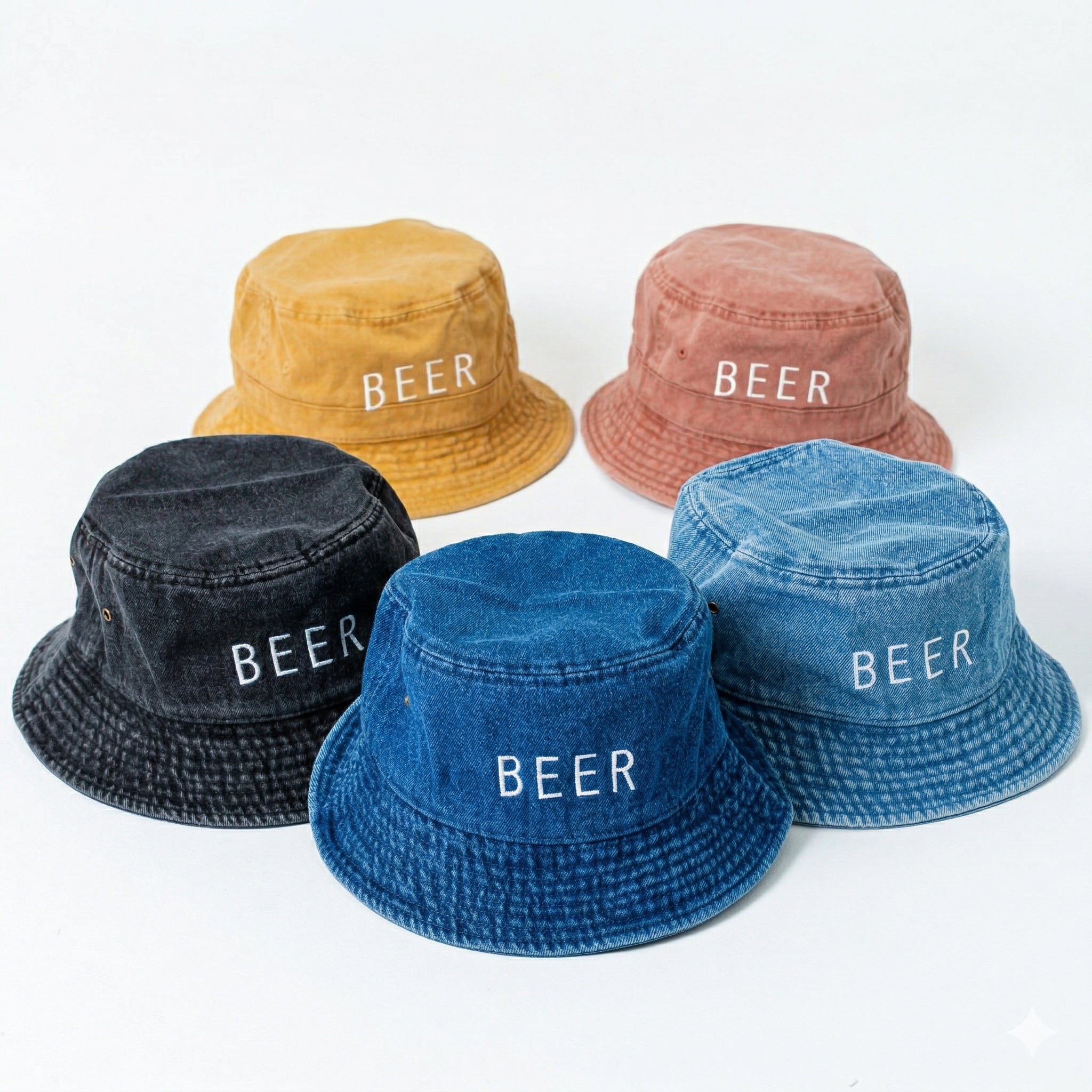 BEER ロゴ刺繍バケットハット （5色） | BEER