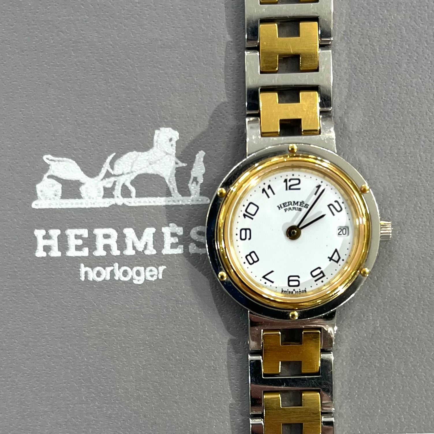 HERMÈS】2879 エルメス コンビクリッパー腕時計 WATCH／クォーツ・電池