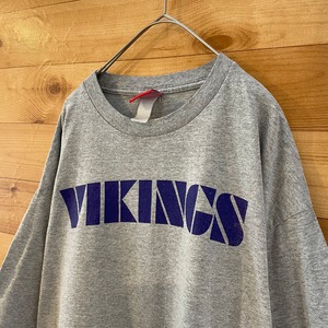 【NFL】Minnesota Vikings Tシャツ ミネソタバイキングス XL ビッグサイズ バックプリント US古着