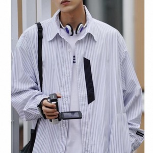 Stripe design casual shirt 1338