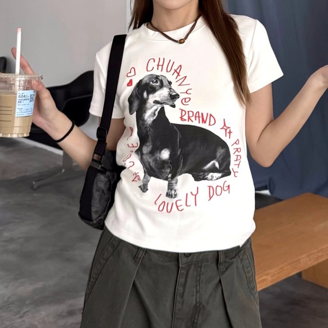アニマルグラフィックレトロポップTシャツ 3col R02291