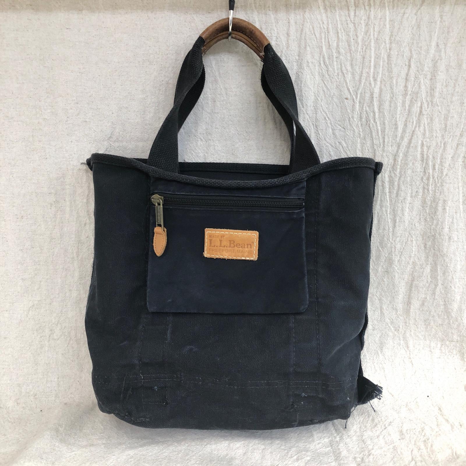 L.L.BEAN エルエルビーン USA製 キャンバス トートバッグ レザー