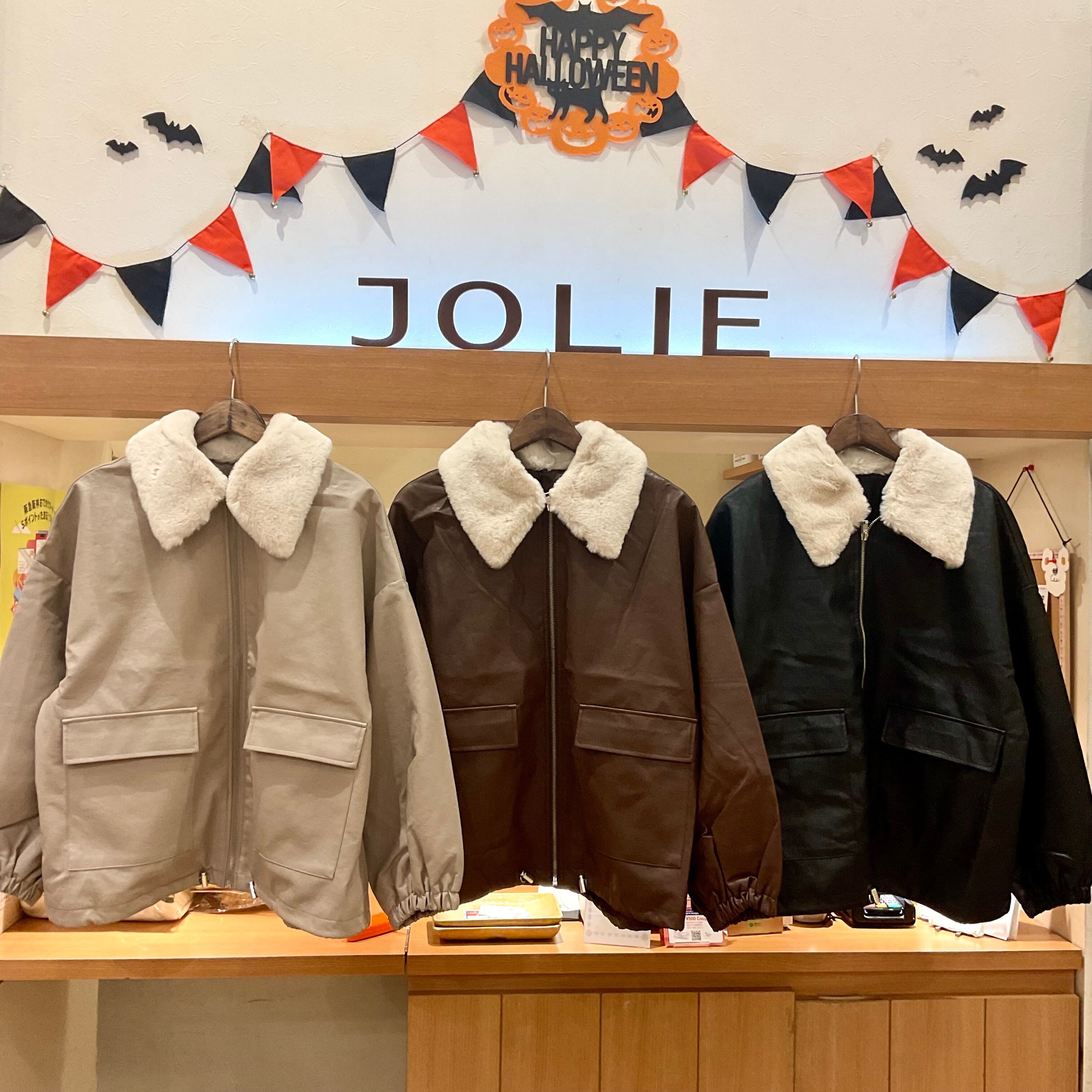 ２サイズ展開/新色追加】ファー衿取り外しレザーブルゾン PAL GROUP OUTLET｜【Chico】ファー衿取り外しレザーブルゾン