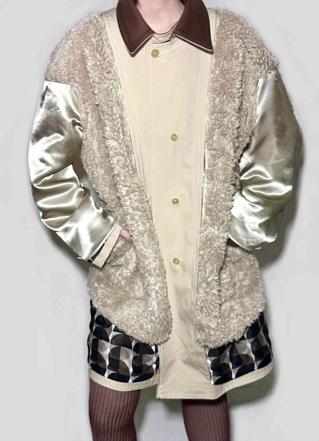 FUMIKA_UCHIDA  [POPLIN SOUTIEN COLLAR COAT REMOVA L BOA LINER]