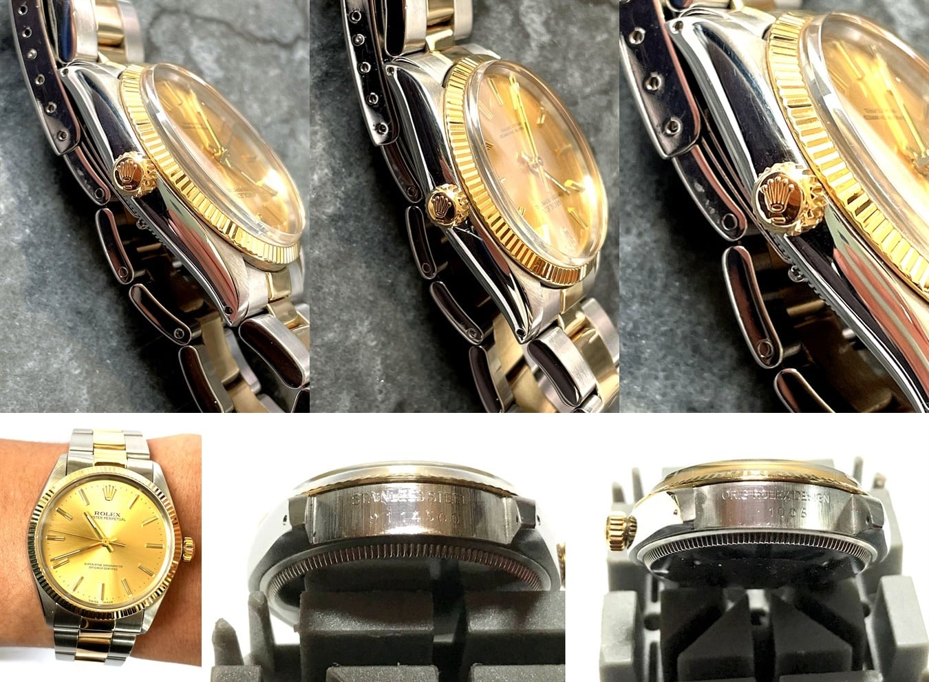 ROLEX ロレックス オイスター パーペチュアル SS×K18YG シャンパン