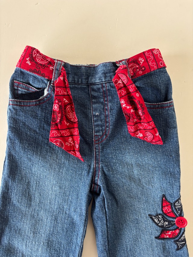 【24m】バンダナ柄デニムパンツ
