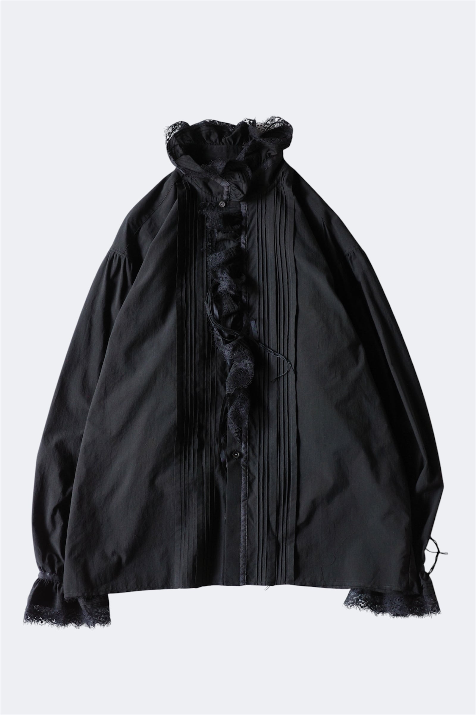 Midorikawa 【FRILLED SHIRT -BLACK-】