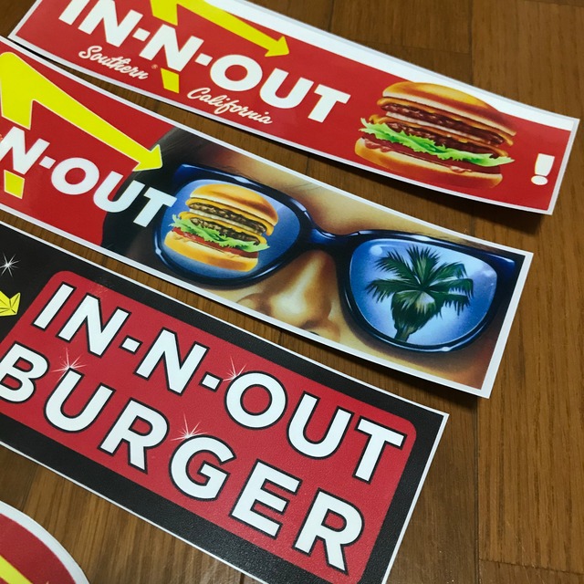 80’s InNOut Burger バンパーステッカー（Bumper Sticker）デッドストック品 ヴィンテージのアメリカン雑貨 Honey Antique ヴィンテージ