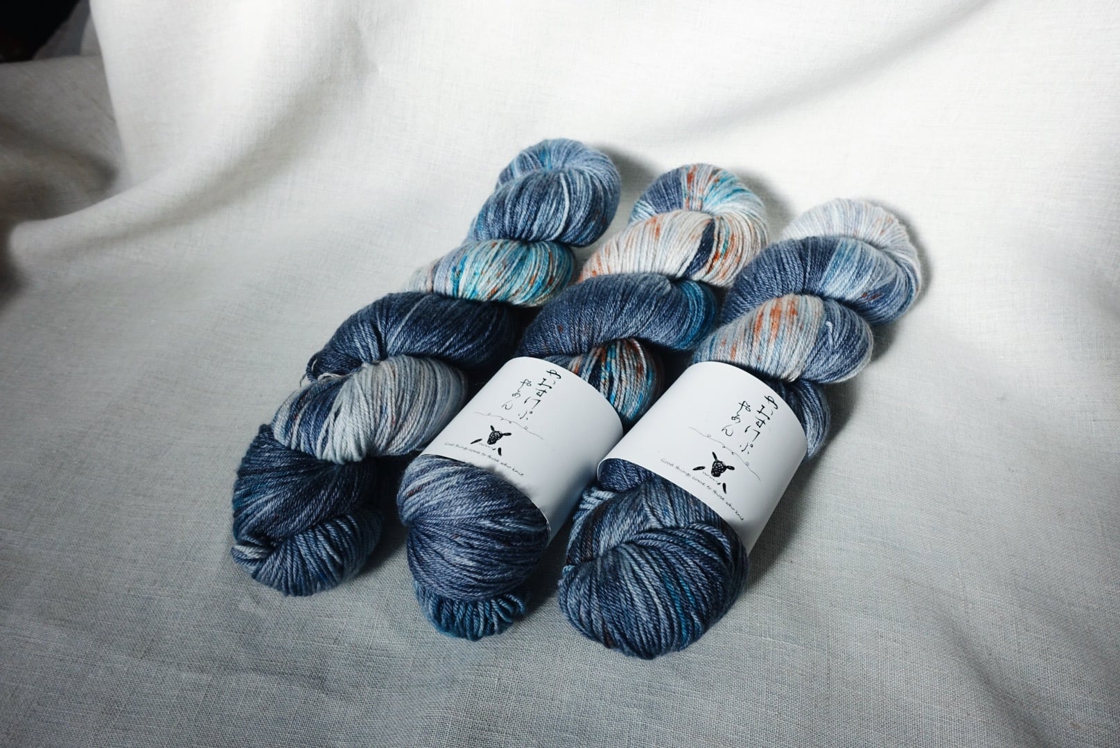 手染め糸]Premium Silk+Wool Sock_vintage denim | 手染め毛糸の