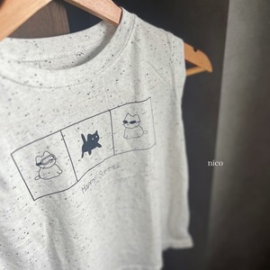 レトロCATつぶつぶノースリーブ(105-125サイズ)