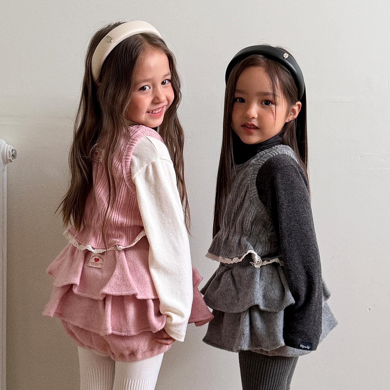 【2点送料無料】«予約»«ジュニアサイズあり»«elly molly» フリルトップス 3colors