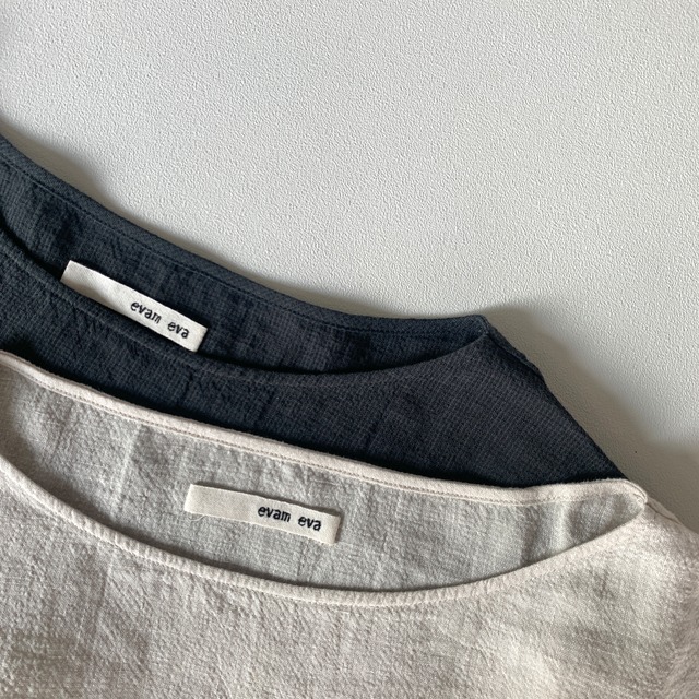 cotton linen pullover　コットンリネンプルオーバー　evam eva