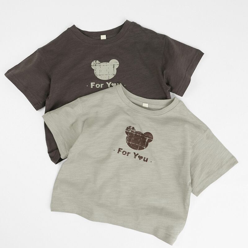 【BABY&KID】夏新作 クマ柄半袖Tシャツ