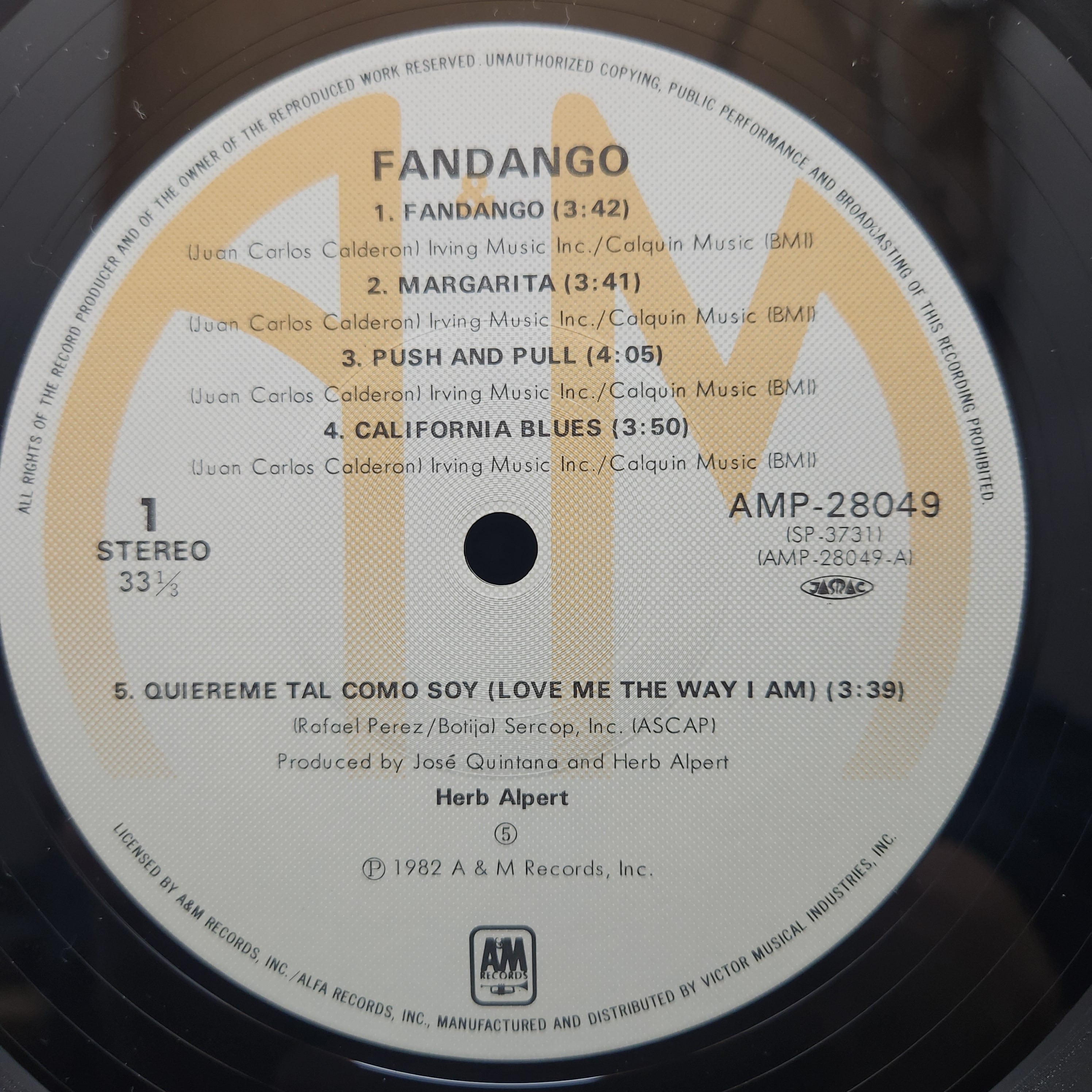 Herb Alpert / Fandango [AMP-28049] - 画像3