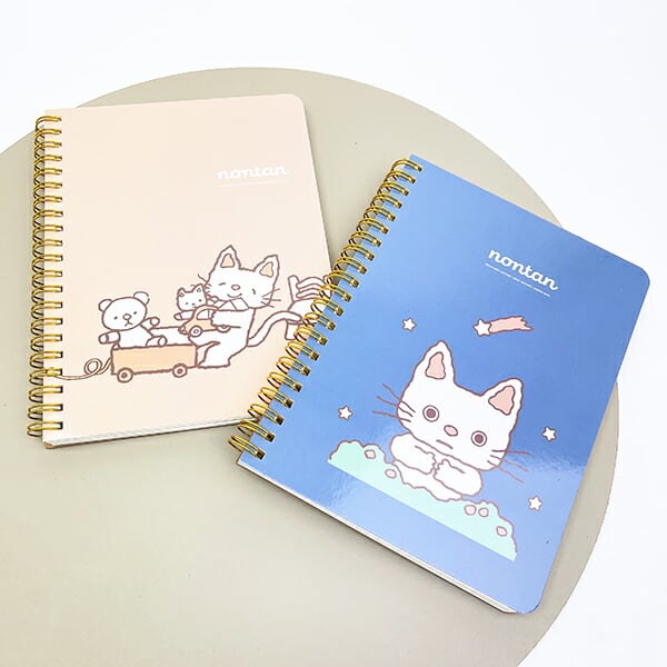 ノンタン おやすみなさい B6 リングノート ブルー 文具 eHONTOMO