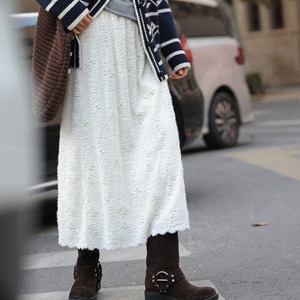 openwork jacquard skirt　J00368