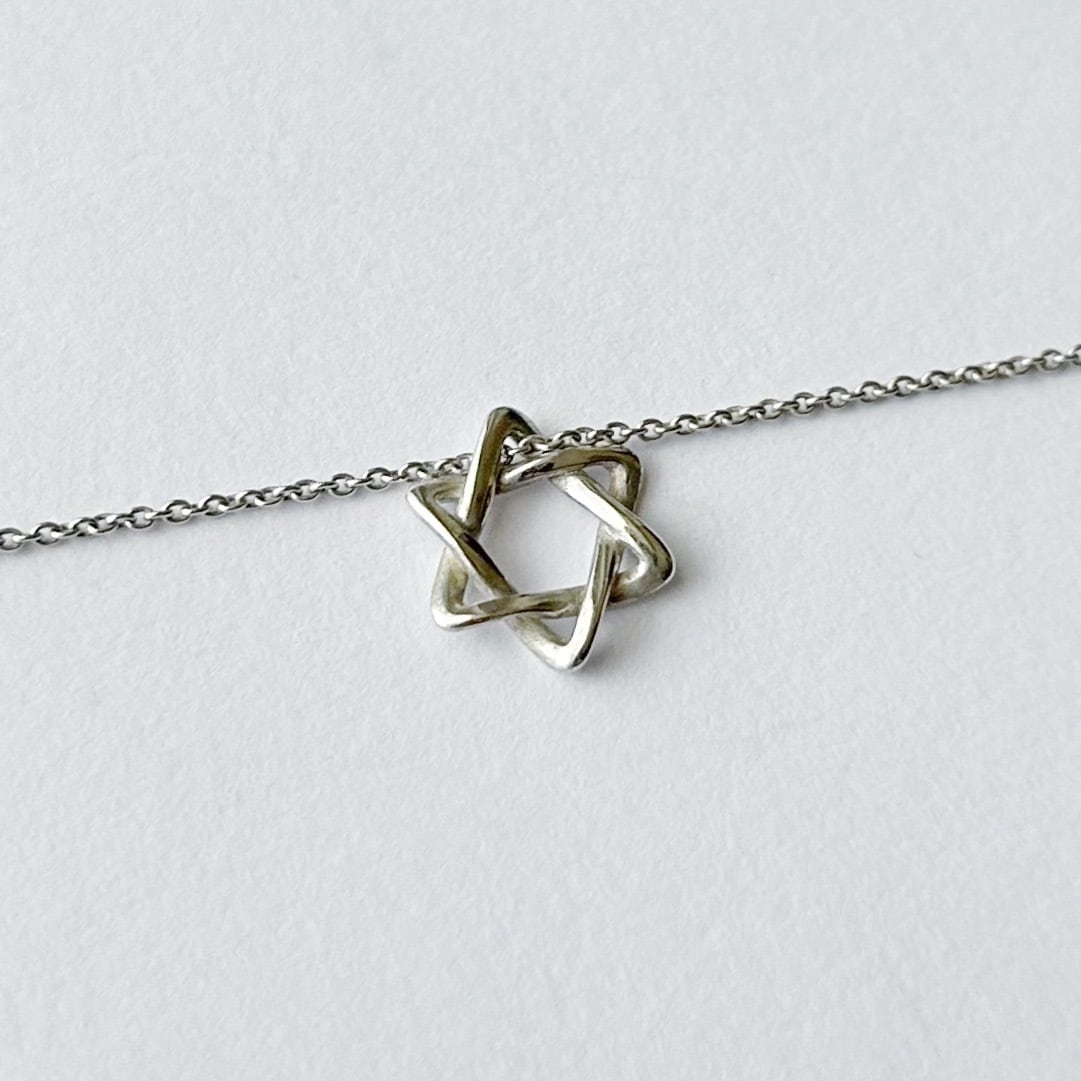 T7162】Tiffany&Co. スターオブダビデネックレス/silver925