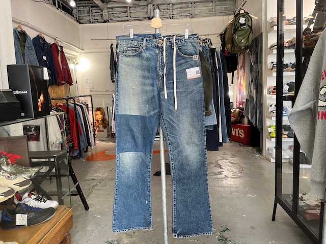 MIHARA YASUHIRO COMBINED DENIM PANT INDIGO 46 A09PT022 38796