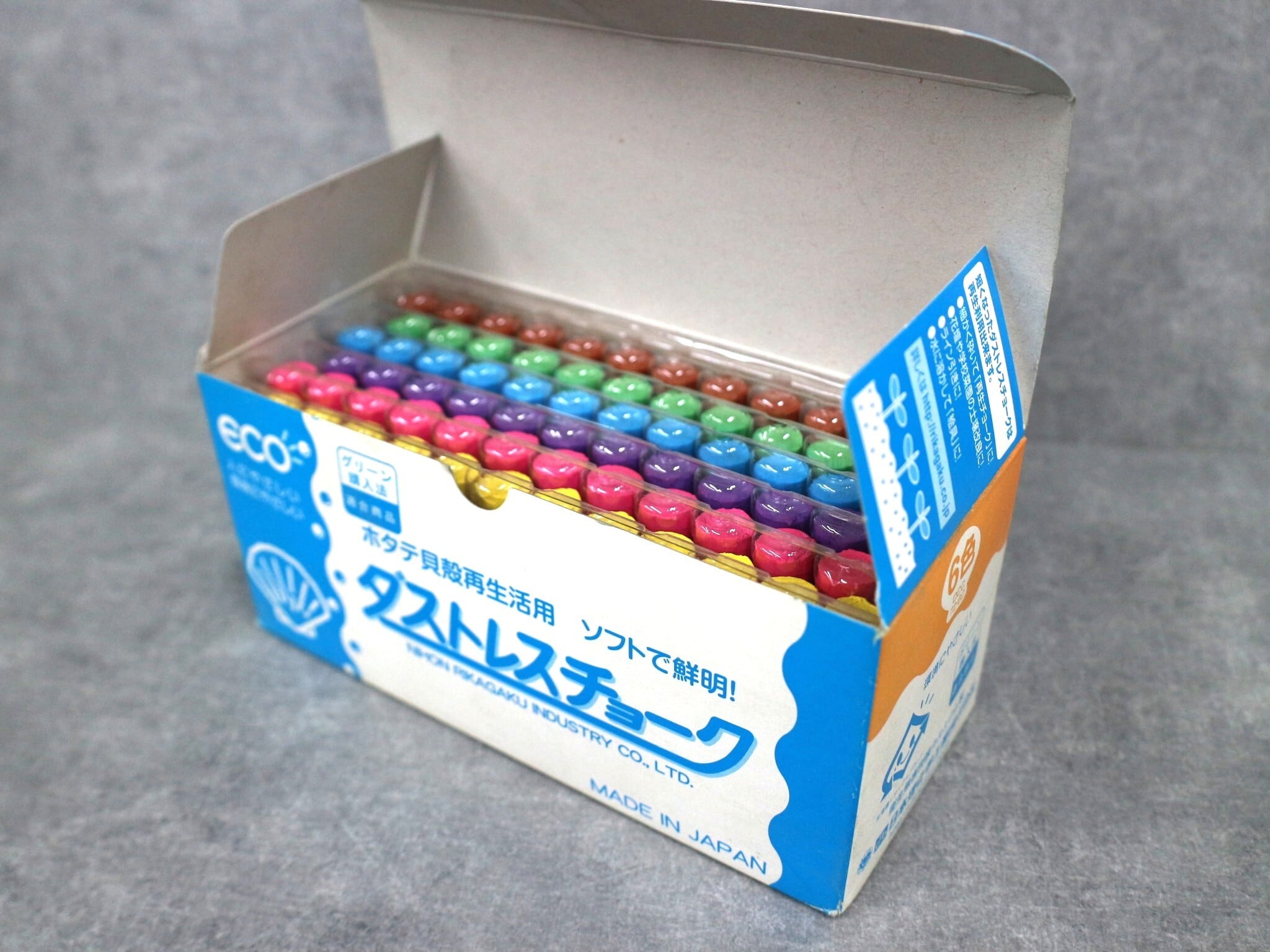 日本理化学 ダストレスチョーク 6色 72本入BOX | kyoo