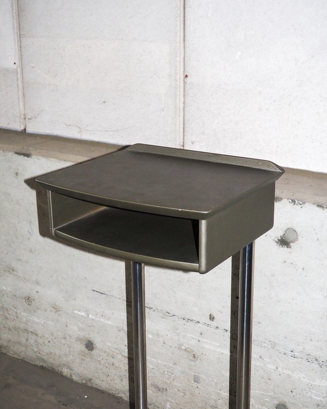 okamura stainless steel table with a shelf