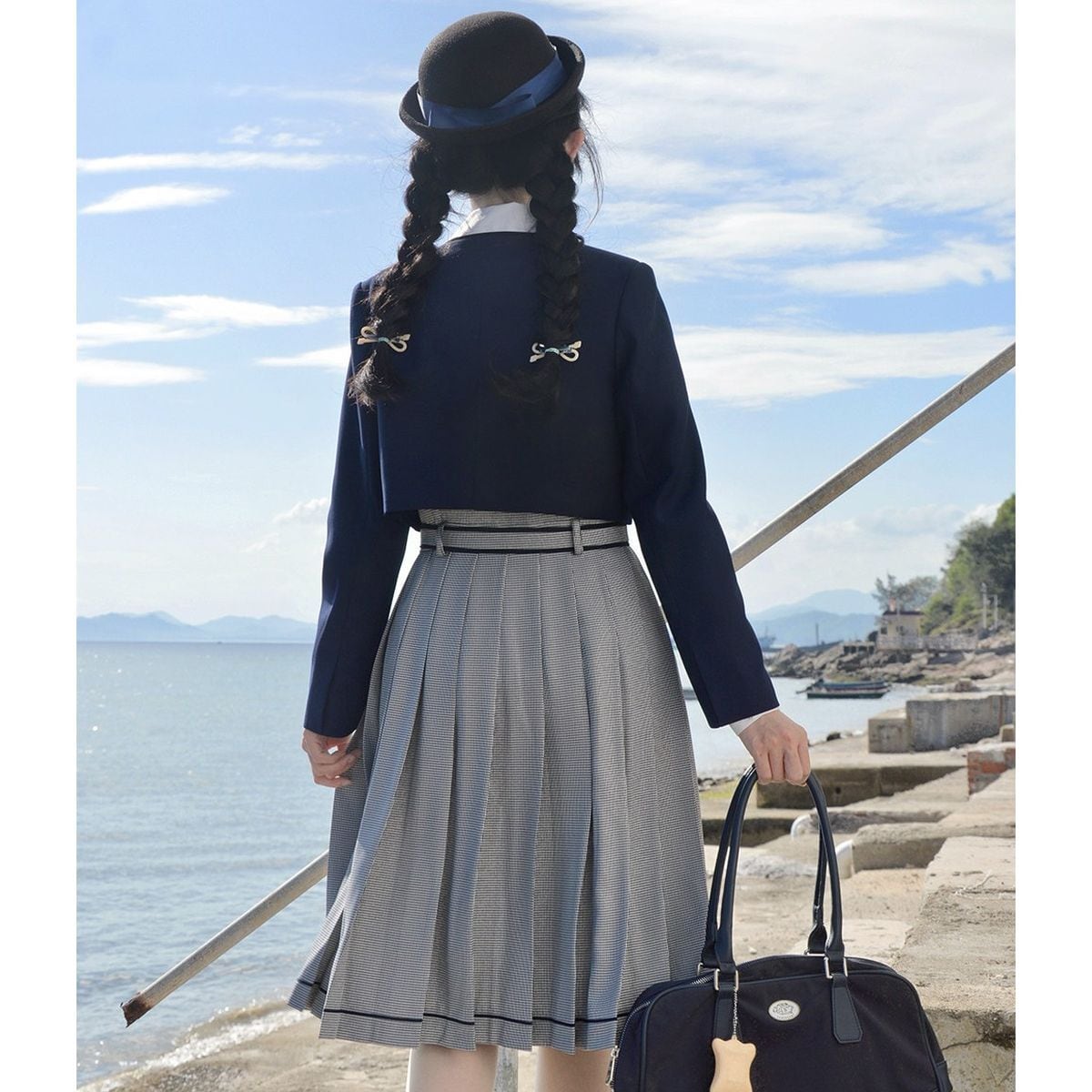 灯台の帰り道 〜グレンチェックプリーツ制服セット〜：ジャンパー