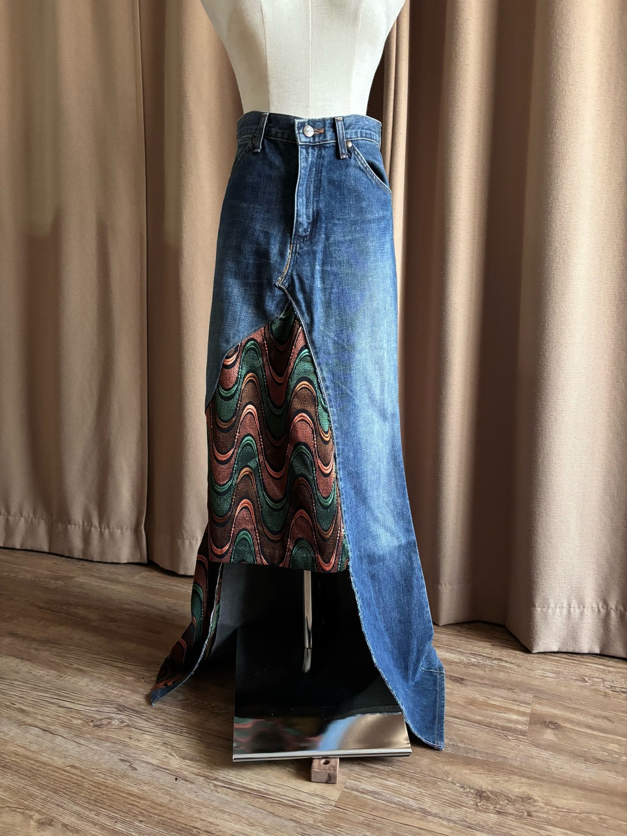 docking design remake denim skirt-4495-1