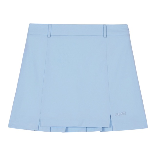 GOXO ゴーエックスオー バックプリーツスリットスカート スカイブルー