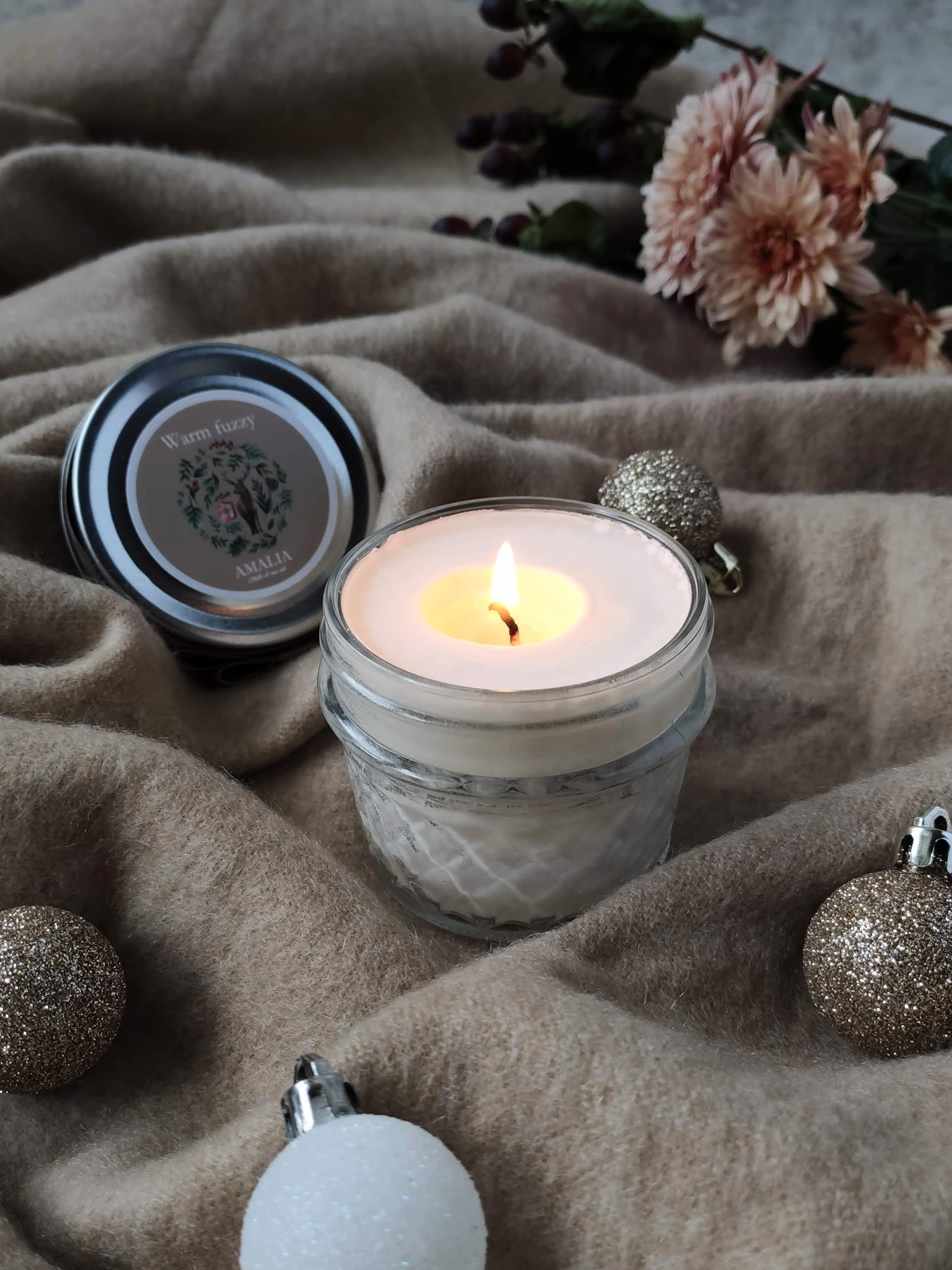 桜キャンドル ガラスジャー Scented soycandle cherry blossom