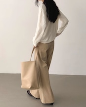 Corduroy wide straight Pants T20319
