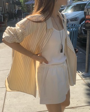 (予約) ounce / Lon stripe shirt / 2color