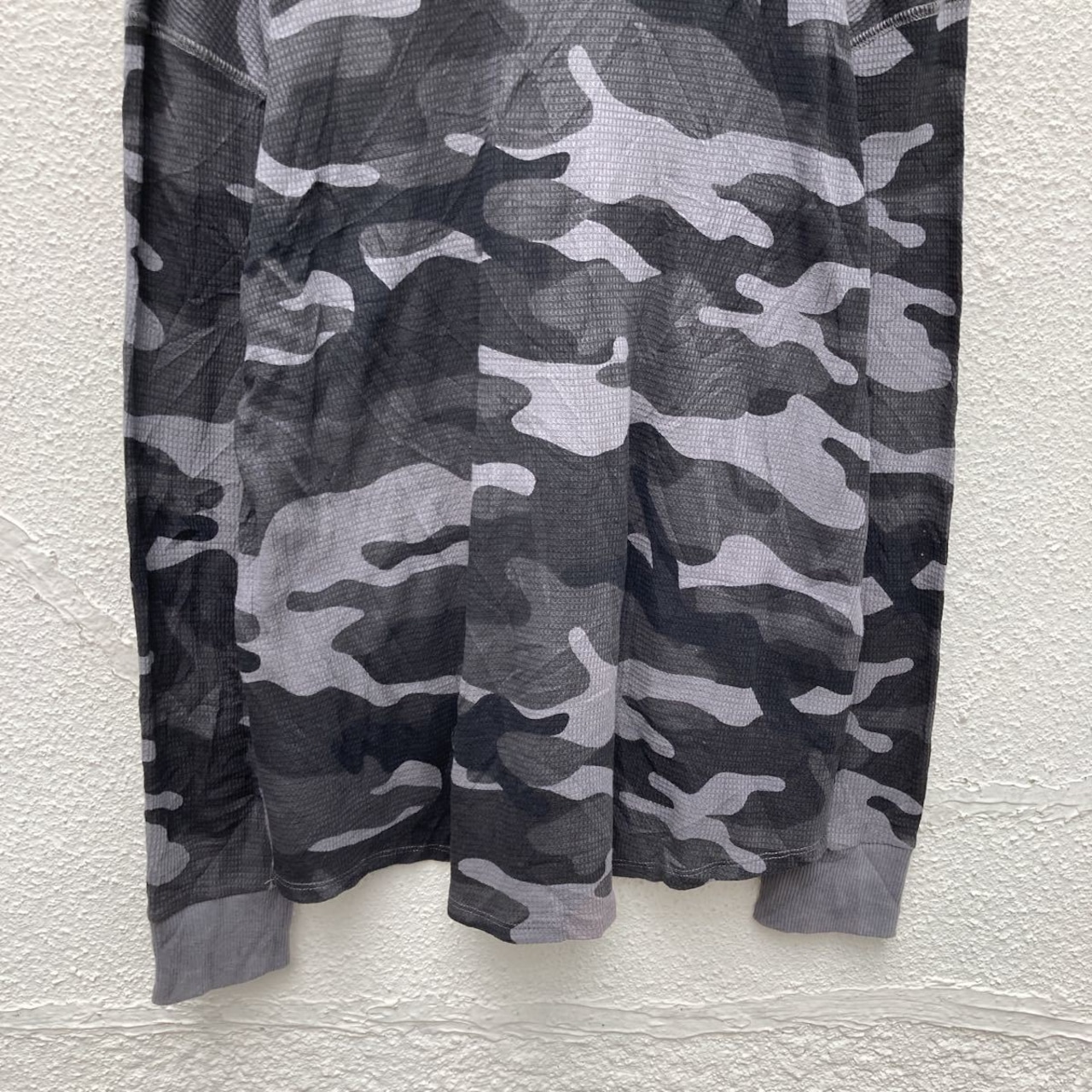 TIME AND TRU 長袖 サーマル Tシャツ XL グレー 迷彩 カモフラ ロンT 