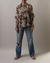 Chloe / Sheer Frilled Blouse