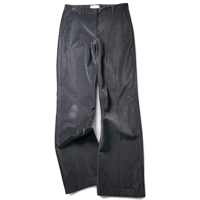 "Calvin Klein" velvet flare pants "GRAY"