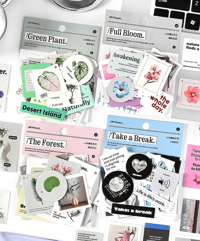 seal-0276｜Daily Mood Collage Sticker Set｜手帳デコ コラージュ 素材