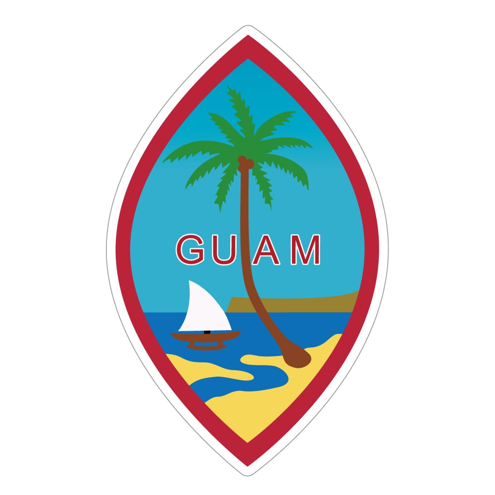 210 Seal of Guam "California Market Center"　アメリカンステッカー　スーツケース　シール