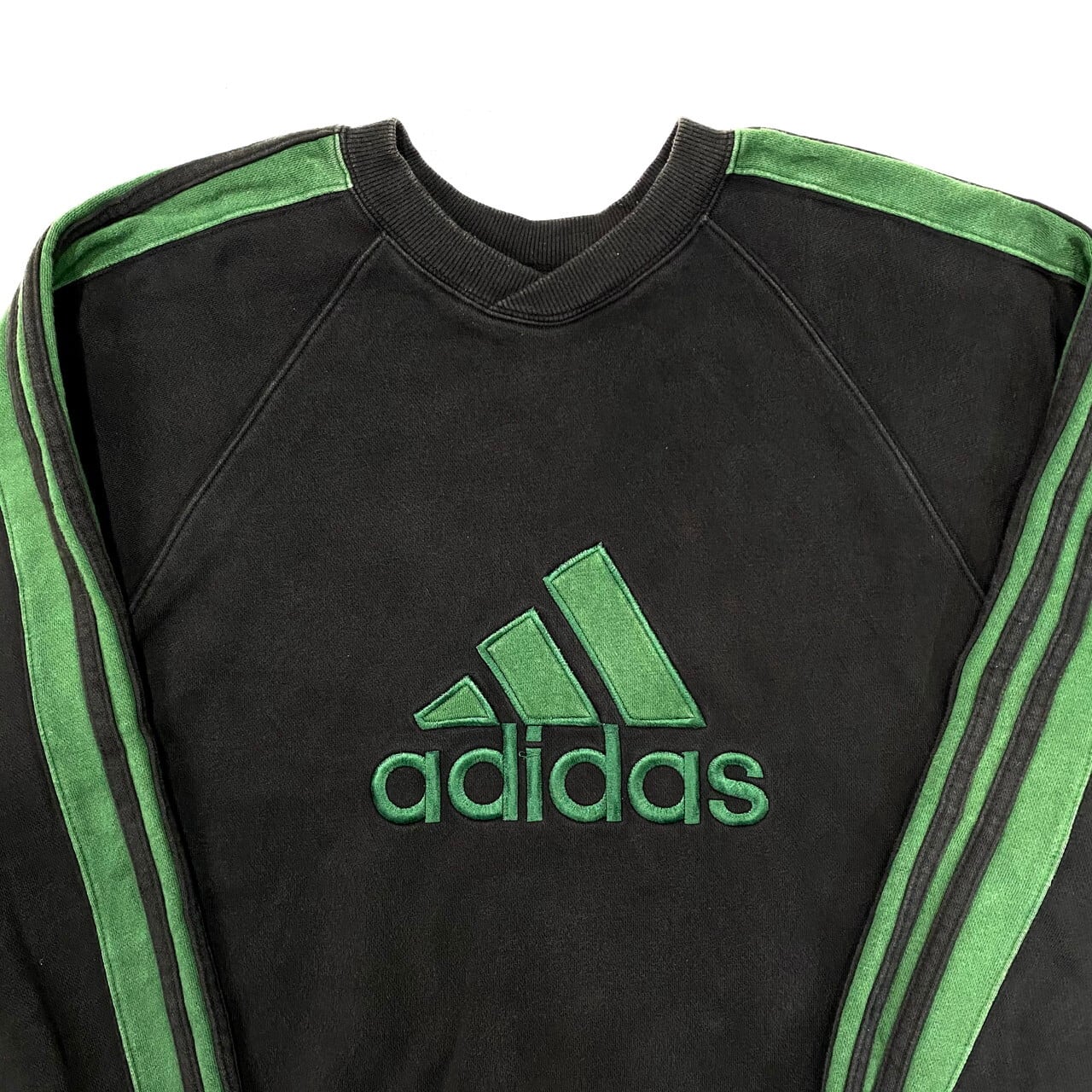 90年代 adidas アディダス ロゴ刺繍 スウェット メンズM 古着 90s