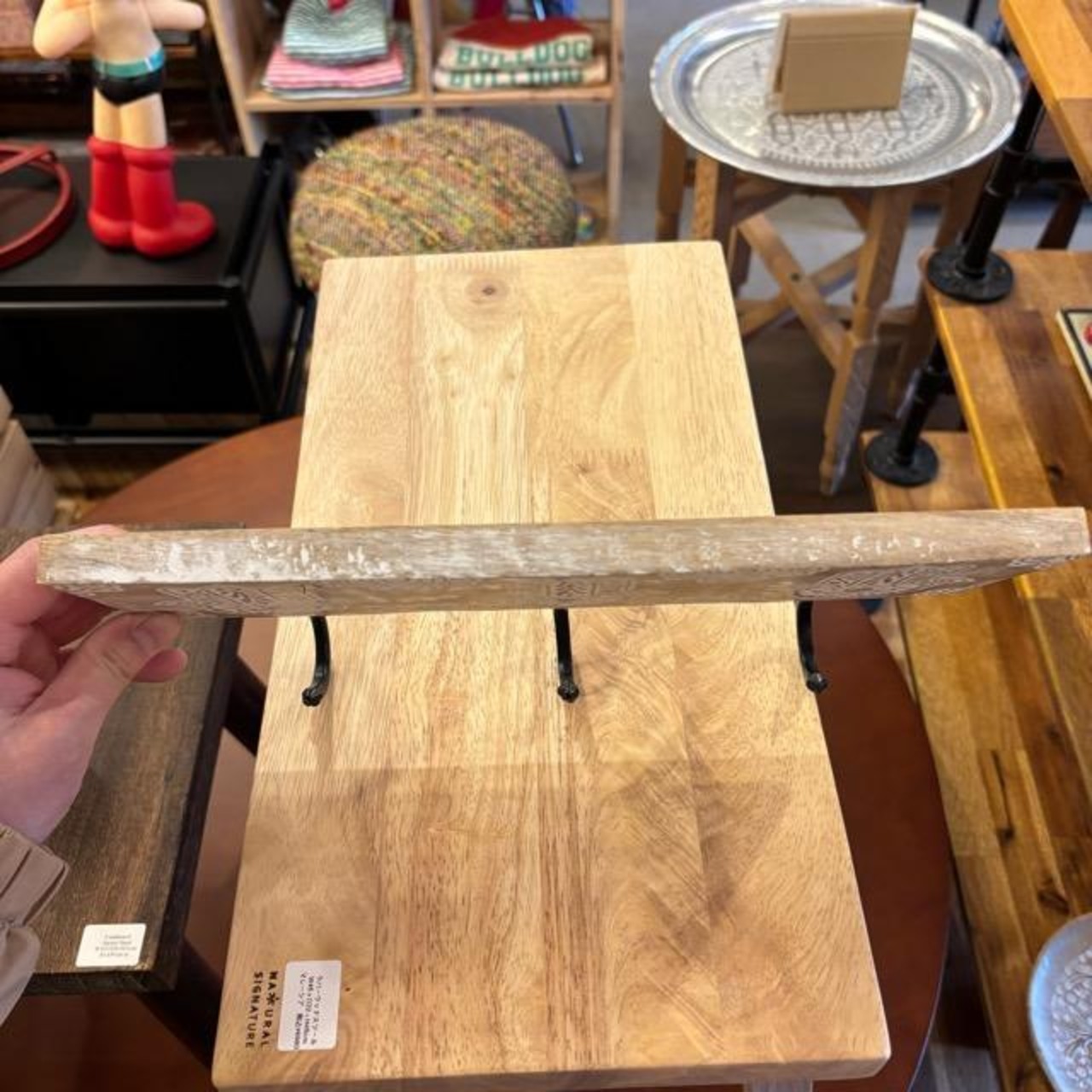 India Wood Wall Hamsa Pattern Hanger Hook インド ウッドウォールハンガーフック ハムサ柄 インテリア 雑貨 フック