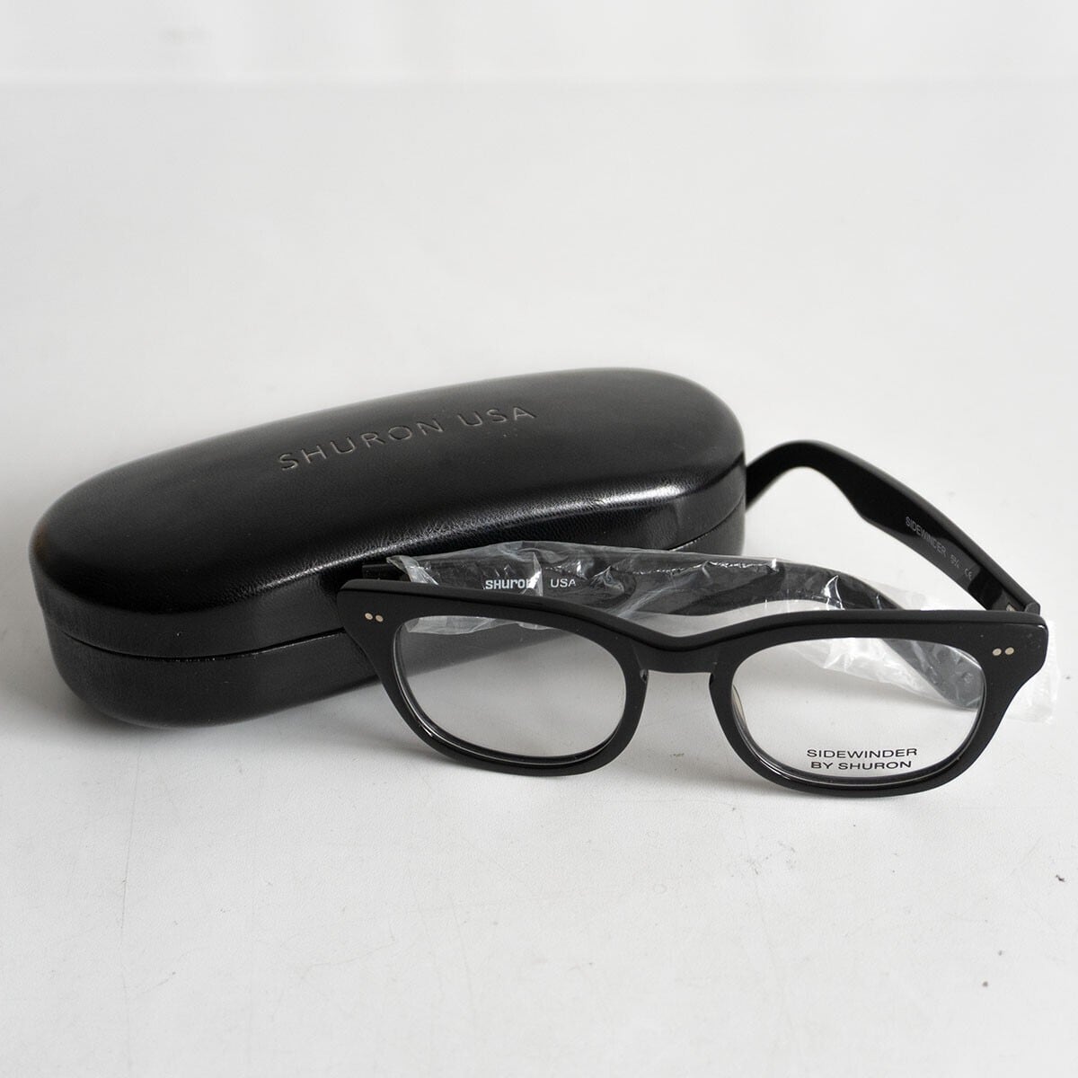 美品/ケース付き】EYEVAN 7285【308 TI 眼鏡】ブラック サングラス