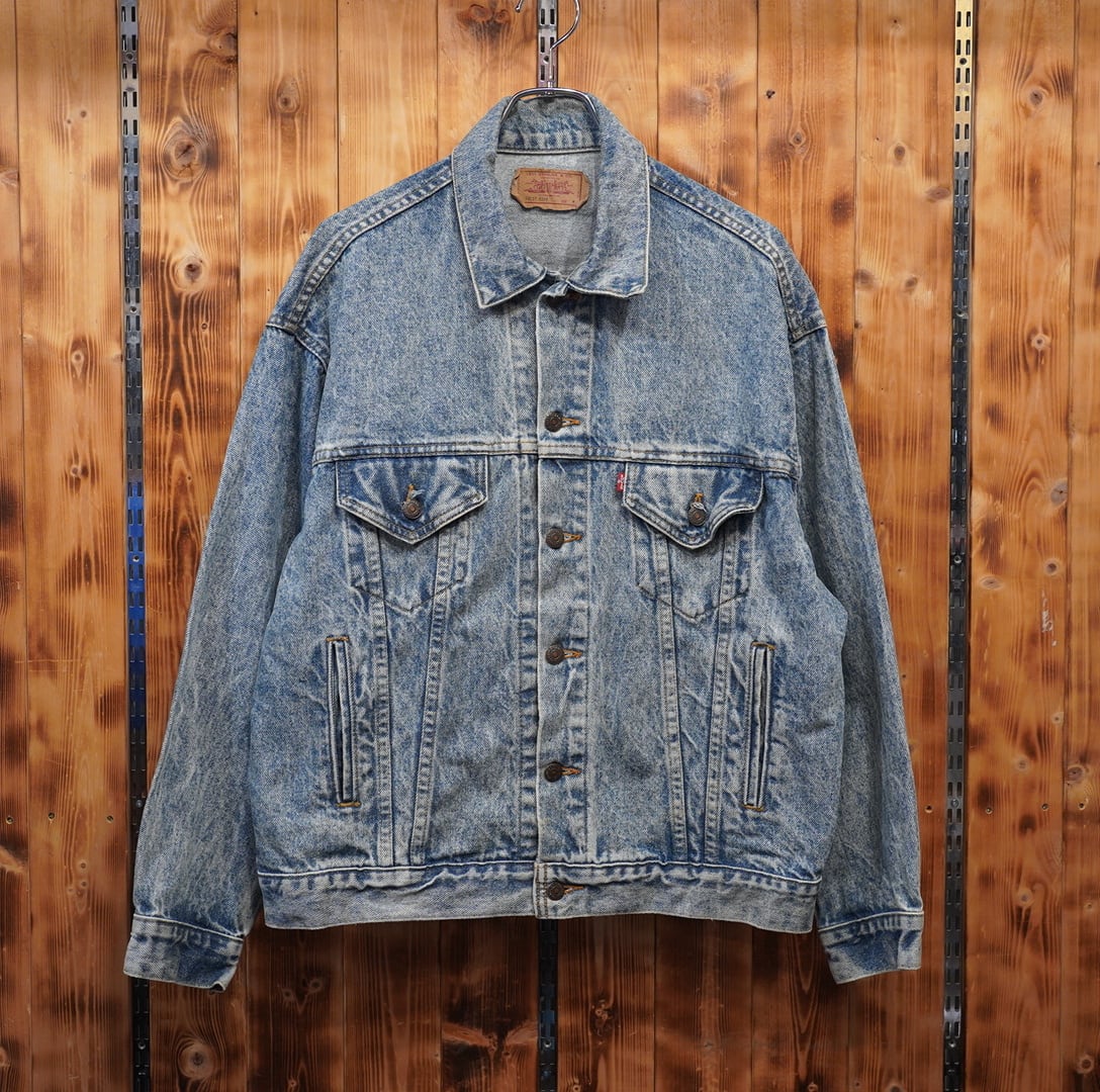 80s 87年 usa製 Levi's M/Gジャン デニムジャケット リーバイス ケミカルウォッシュ