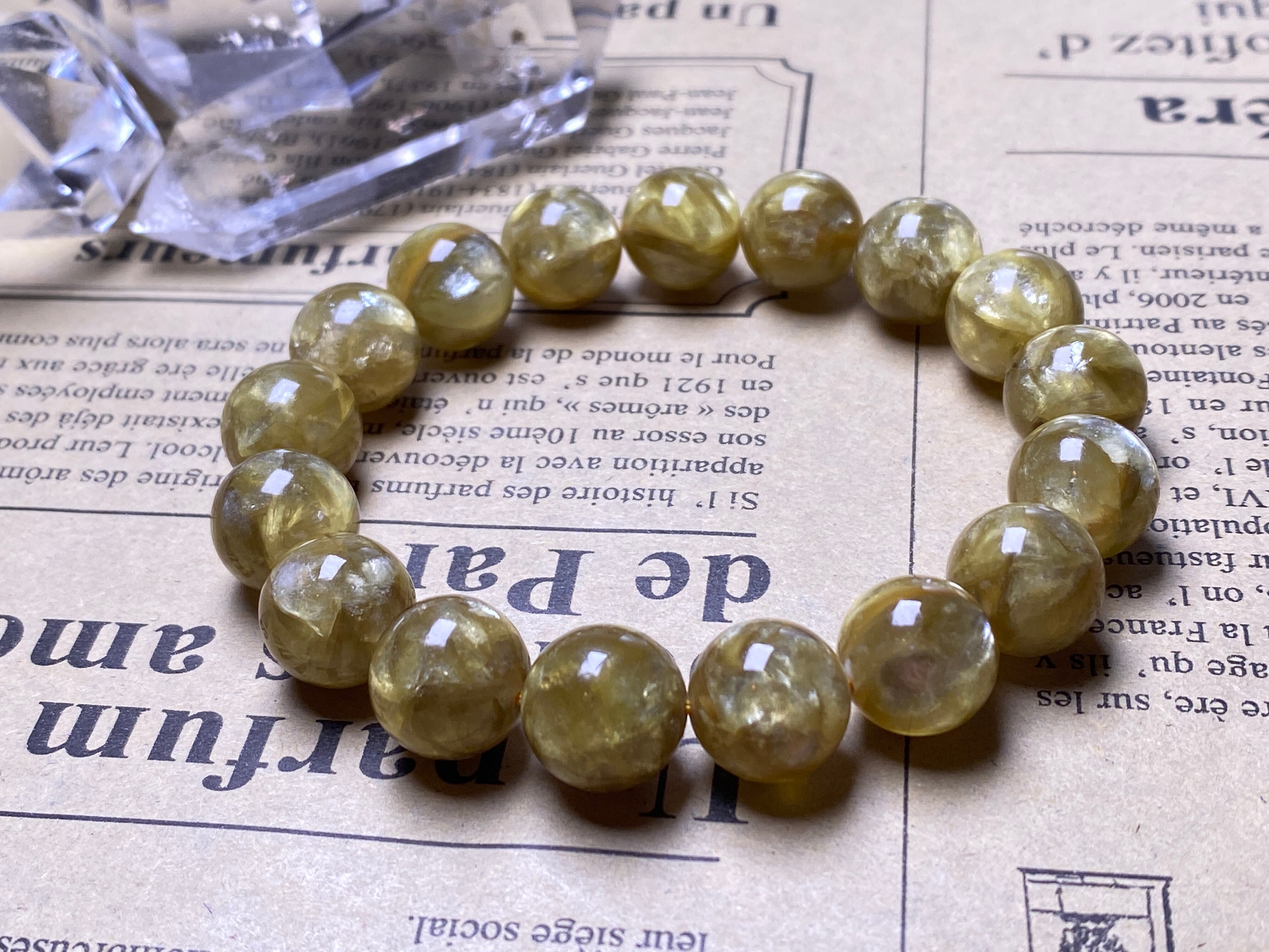 No:1558特上級•大玉ラリマー天然石ブレスレット 使い込ん 