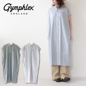 Gymphlex  [ジムフレックス] W SLEEVELESS B.D. SHIRT DRESS [GY-B0246MTS] スリーブレスB.Dシャツドレス・シャツドレス・シャツワンピース・ノースリーブ・袖なし・シャツワンピース・LADY'S [2024SS]