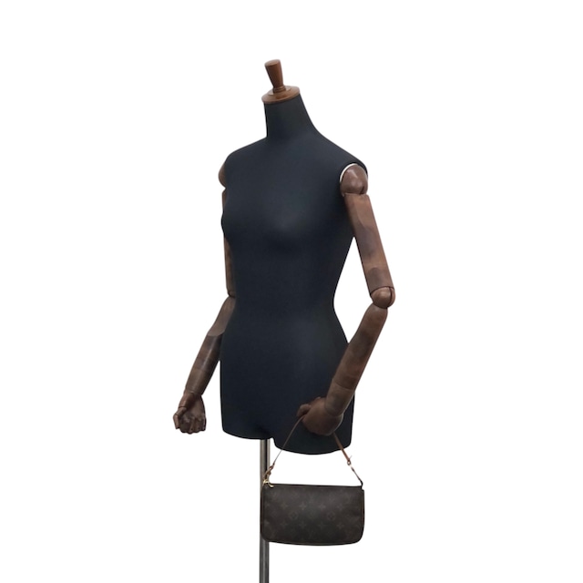 LOUIS VUITTON ルイヴィトン アクセソワール モノグラム ハンドバッグ ブラウン レザー ミニバッグ vintage ヴィンテージ オールド kuv8xs