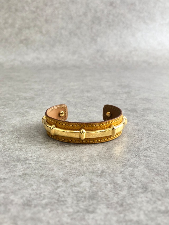 HERMES エルメス バングル ブラウン ゴールド アガタ vintage ヴィンテージ オールド zs3m5h