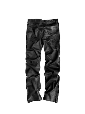 【CinderVein】Dual Track Reconstructed Waxed Denim Pants