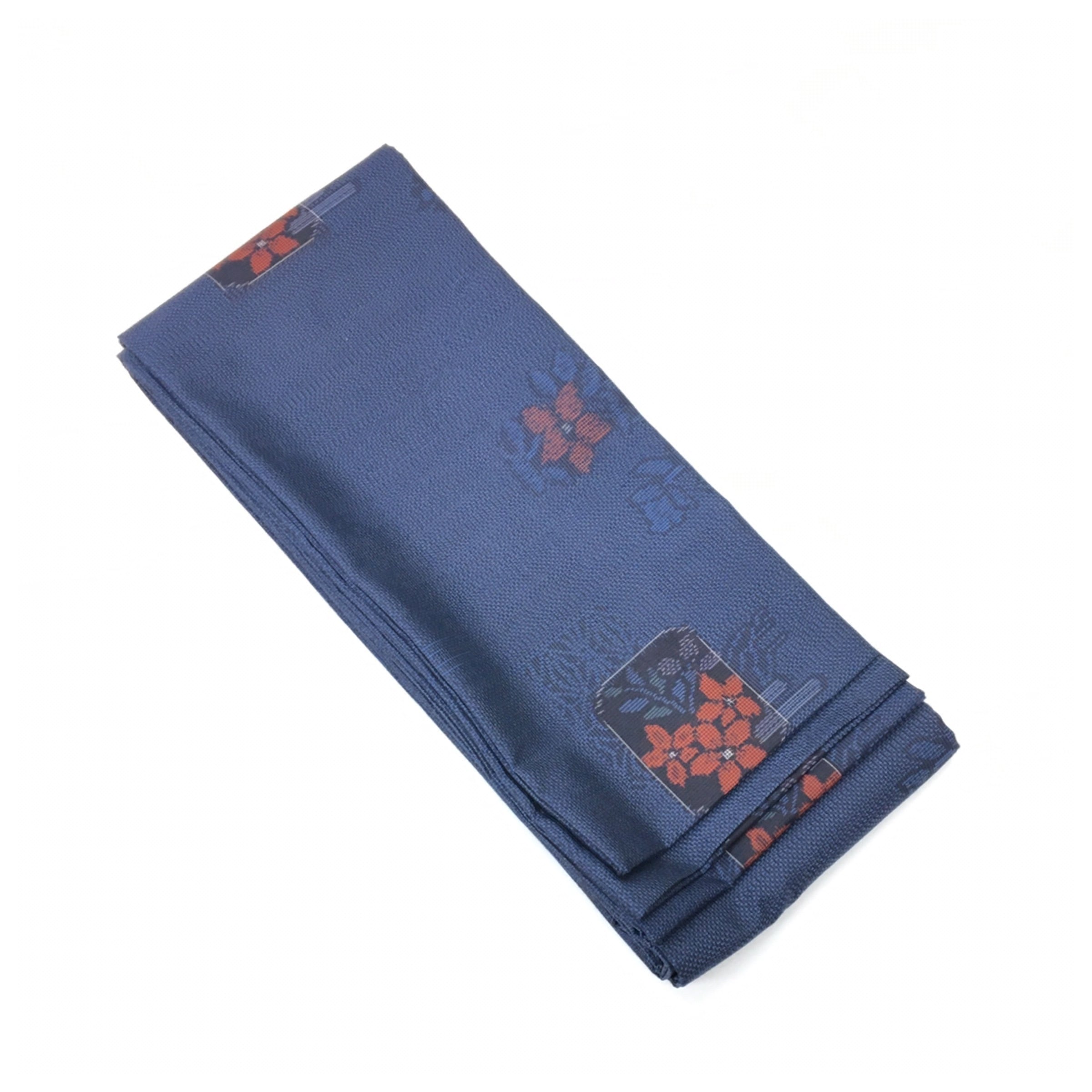 竹編みバッグ 大島紬内張り 茶道具 千島笹 八つ目編みバッグ【北の竹