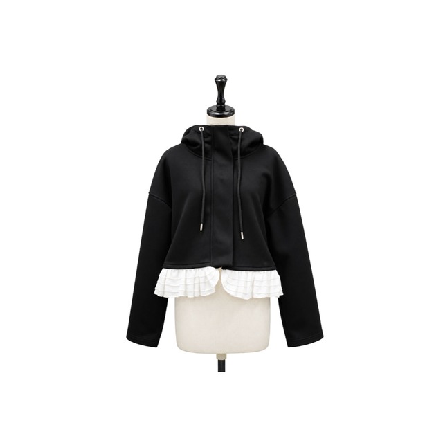 Frill docking hoodie jacket