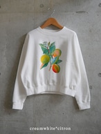 drawing print pullover creamwhite
