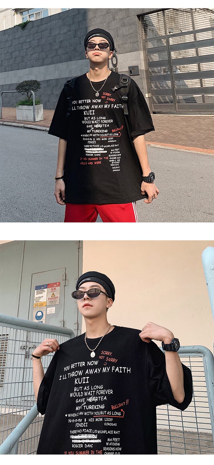 全3色 Tシャツ カットソー プリント カジュアル シンプル