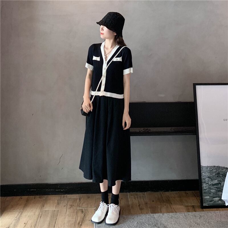 サマーVネックトップス スカート 大人ガーリー スウィート キュート カジュアル 夏物 1号婦人87654005885